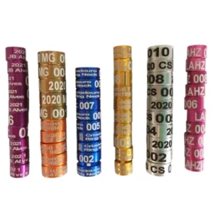 Anéis Personalizados De Marcação Para Canário da Terra  2,8mm Abertos ou Fechados Alumínio Pacote Com 05 Unidades.